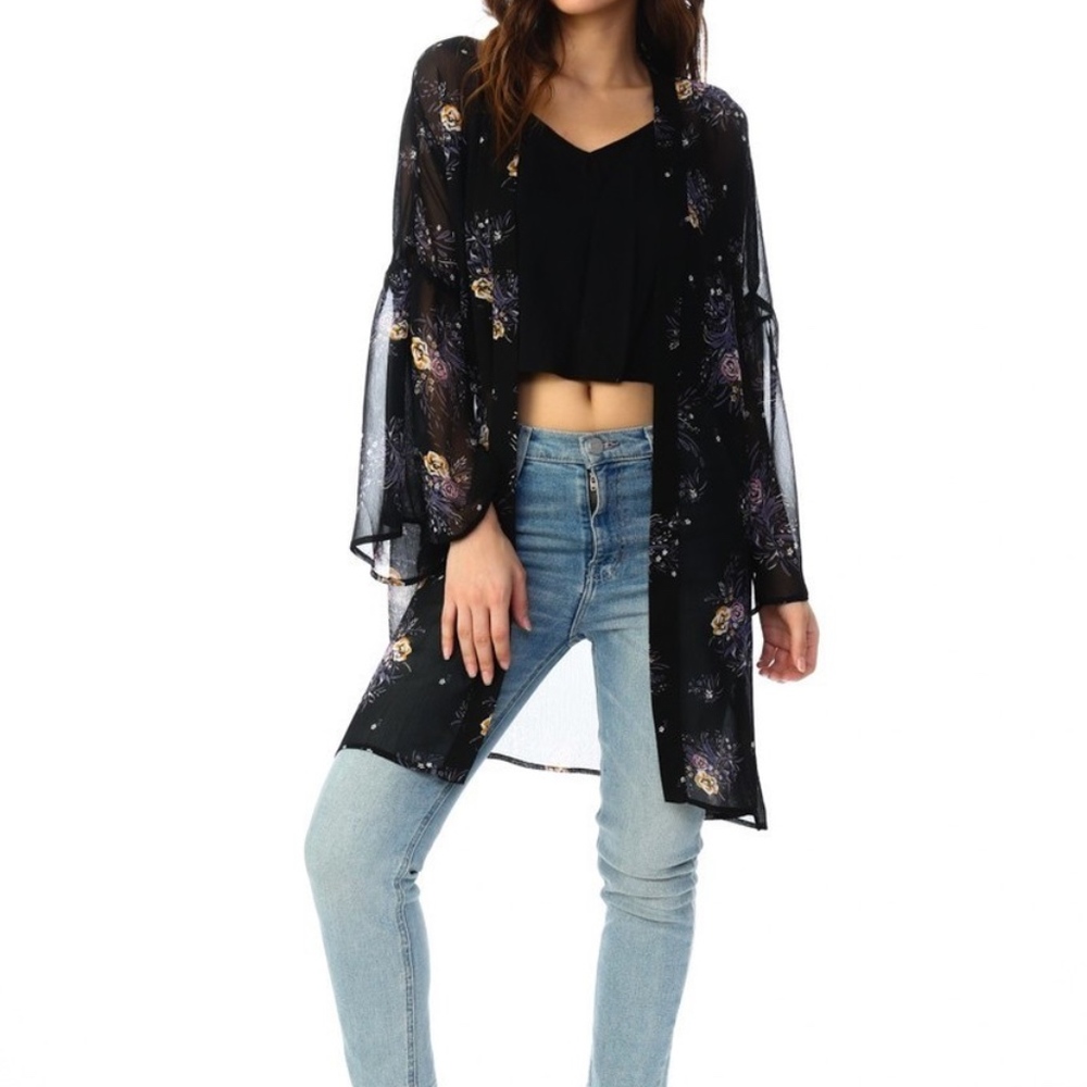 Carly Sheer Open Front Cardigan